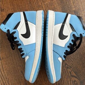 Nike Jordans Blue and White High-Top Sneakers